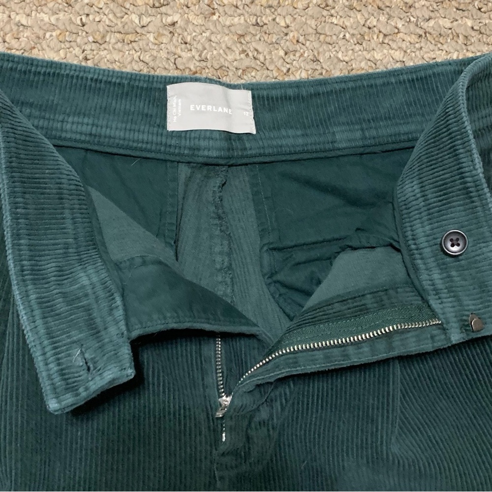 Everlane Corduroy Way High Drape Pant Womens 139393 Evergreen Wide Leg - Picture 13 of 16